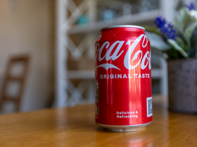 Image of a red can of Coca Cola