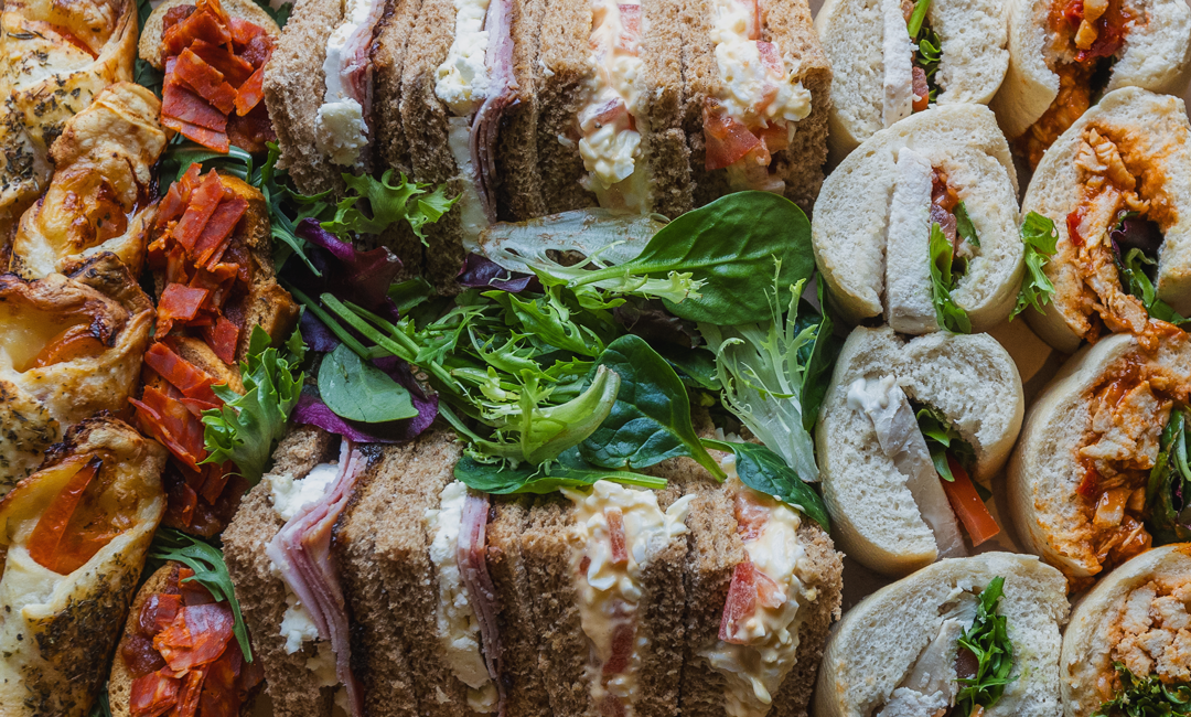 Image of a lunch platter to convey catering