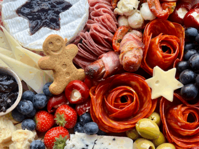 Image of colourful Christmas graze board